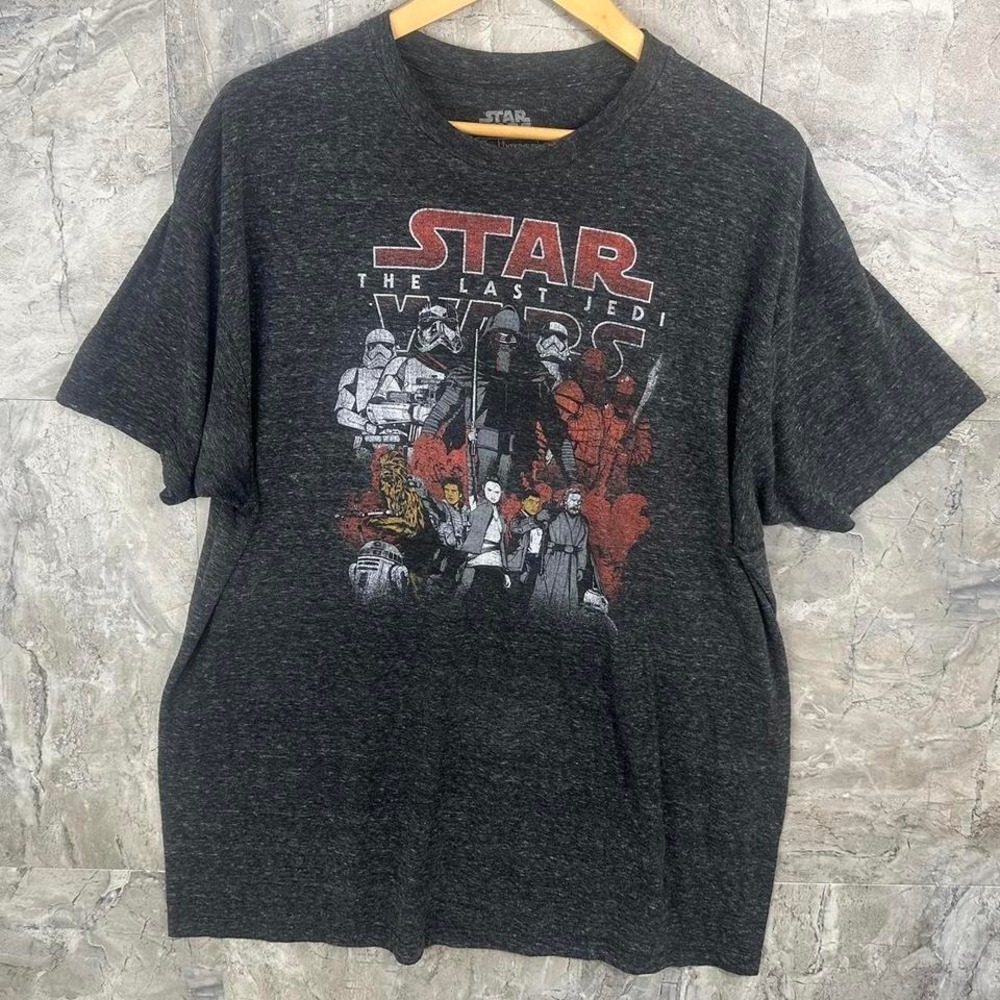 Grey Star Wars‎ The Last Jedi 2018 t-shirt  Men's 2XL #StarWars #TheLastJedi